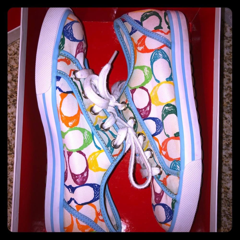 Coach Dawnell Scribble Tennis Shoes